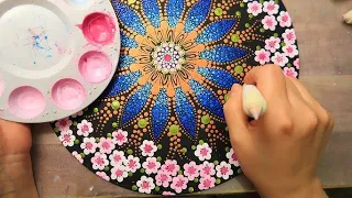 Download How to Paint Dot Mandalas CHERRY BLOSSOM RECORD | Lydia May Recycling Craft Idea MP3