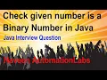 Check given number is a Binary Number in Java