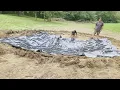 Installing LLDPE Pond Liner