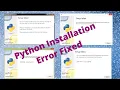 Python Install Errors Service Pack 1 Error 0x80240017 0x80072efd 0x80070005