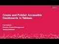 Create and publish accessible dashboards in Tableau