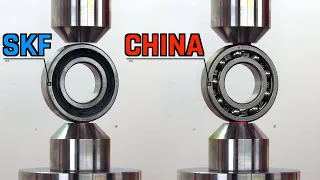 HYDRAULIC PRESS VS BALL BEARINGS Which will EXPLODE first