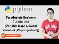 Scope Global Variables and Global Keyword Python Tutorials For Absolute Beginners In Hindi