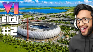 Big Stadium in My GTA 6 City (Cities Skylines 2 gameplay #2)