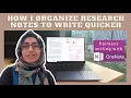 How I organize my research notes to write my P thesis quicker why OneNote is still the best