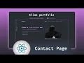 Create a Professional Portfolio with React Tailwind Contact page