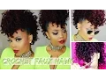 NO CORNROWS 17 BRAIDLESS CROCHET CURLY CROCHET FAUX HAWK TUTORIAL 4C NATURAL HAIR STYLE TASTEPINK