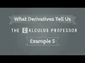 What Derivatives Tell Us Example 5