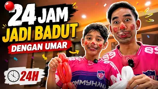 24 JAM JADI BADUT DENGAN UMAR 😂 