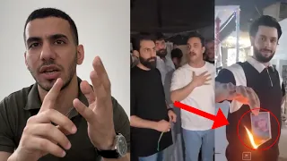 شاب يحرق صورة ابو مهدي المهندس وفصائل مسلحة تتهجم على بيته شوفو شسووله اين القانون 
