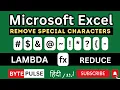 Excel Formula to Remove Special Characters from Excel Data - Data Cleaning