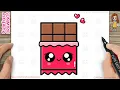 Download Lagu How to Draw a Cute Chocolate Bar Simple \u0026 Easy for Kids MP3