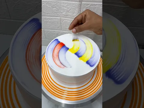 So beautiful new vanilla cake design design #shorts #shortvideo #cakedecorating #cakedesign