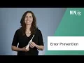 Usability Heuristic 5 Error Prevention