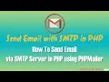 Send Email via SMTP Server in PHP using PHPMailer