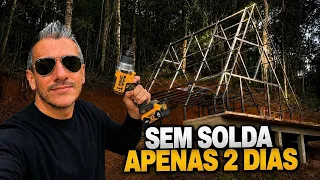 MONTEI UM CHALÉ EM DOIS DIAS USANDO APENAS UMA PARAFUSADEIRA
