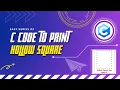 C code to print hollow square star pattern easy series 03