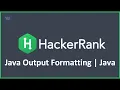 Java Output Formatting Hacker Rank Solution in Java