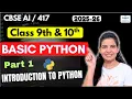 CBSE Class 9th and 10th Introduction To Python PRACTICALS - 1