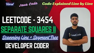 Separate Squares II LeetCode 3454 Scanning Line Segment Tree Java Code Developer Coder