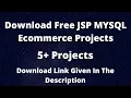 Download JSP MYSQL Ecommerce Projects Free Source Code 5 Projects