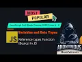 Reference types Function Basics in JS Variables and Data Types HackVenom