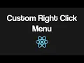 Custom Right Click with Context Menu in React