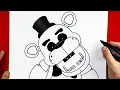How to Draw Golden Freddy - Five Nights at Freddy s FNAF