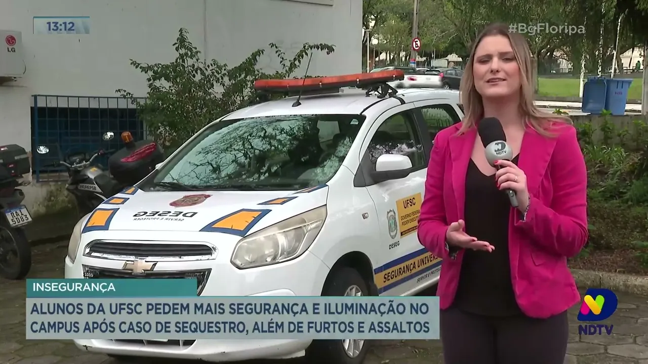 Alunos da UFSC pedem mais segurança no campus após caso de sequestro, além de furtos e assaltos