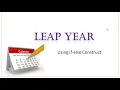 Leap Year using if-else Construct Java ICSE