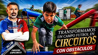 ¡Transformamos el campo de fútbol en un parque de retos increíble!