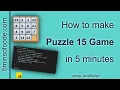Puzzle 15 in 5 minutes - JavaScript