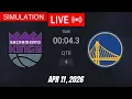 2K NBA LIVE SIMULATION Golden State Warriors vs Sacramento Kings April 11 2026 2026 NBA Season