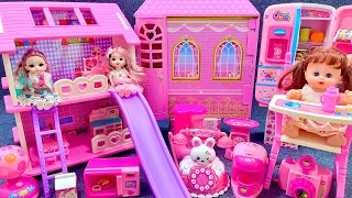 14 minutes satisfying with unboxing barbie dream house collection review toys asmr