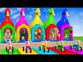 Download Lagu Long Slide Game With Cow Elephant Gorilla Hippopotamus Tiger - 3d Animal Game - Funny 3d Animals