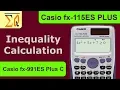 Quadratic and Cubic inequality using Casio FX-991ES Plus C