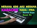 Download Lagu BUNGA - Thomas Arya | KARAOKE Nada Cowok / Pria | Live Keyboard