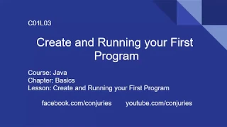 Java Basics Create and Running your First Program Filipino C01L03