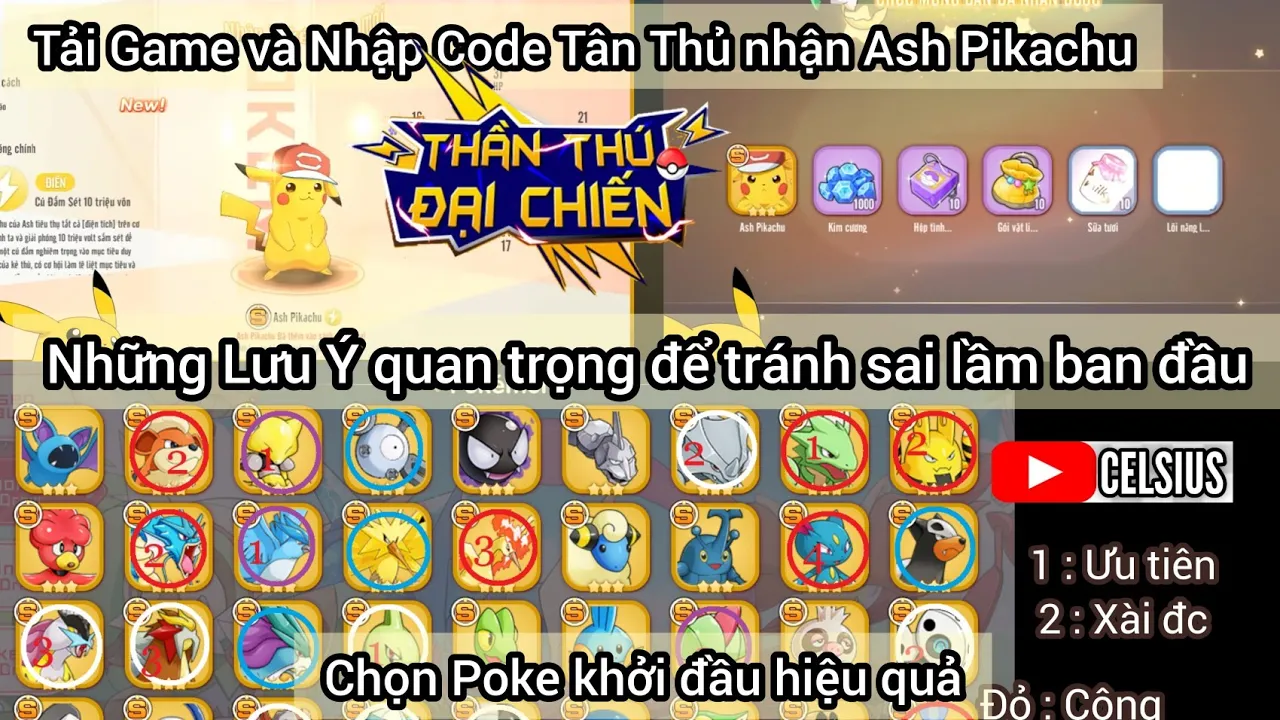 Outline Video Tải Thần Thú Đại Chiến : Ngày 1 CHÚ Ý để tránh SAI LẦM | Chọn Pokemon S ban đầu để tạo Team hiệu quả