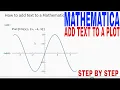 How To Add Text To A Mathematica Plot