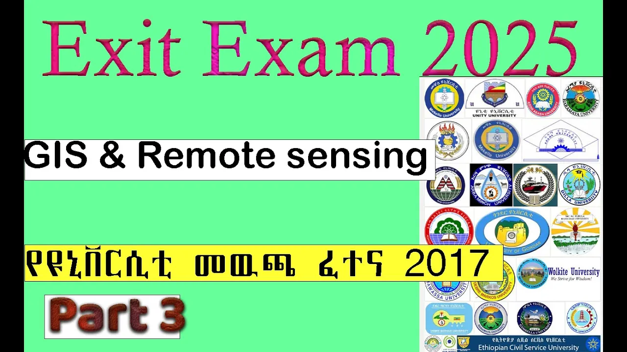 #GIS & Remote Sensing Exit Exam Guide 2025: Must-Know Questions// #Part 3