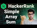 Simple array sum hackerrank solution simple array sum Hackerrank simple array sum solution
