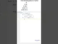 Print the given pattern in python python for beginners