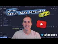 CUSTOM STATIC SITE GENERATOR Live Coding Part 1 JavaScript NodeJS Images JamStack