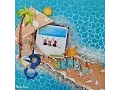 Beach Mixed Media Scrapbook Layout