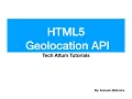 HTML5 Geolocation API Get Latitude Longitude using JavaScript Geolocation