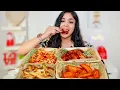 WINGSTOP MUKBANG hot and bbq wings all flats buffalo ranch fries parmesan fries large ranch