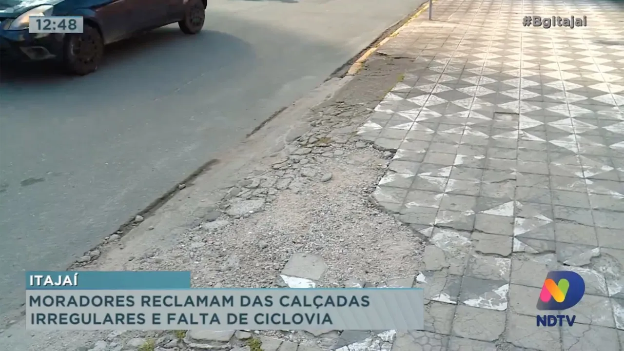 Moradores reclamam das calçadas irregulares e falta de ciclovia na Av sete de setembro