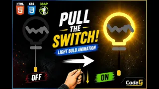GSAP Project Draggable Light Bulb Animation using HTML CSS JavaScript GSAP Tutorial in Hindi