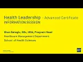 BCIT Health Leadership - Online Info Session